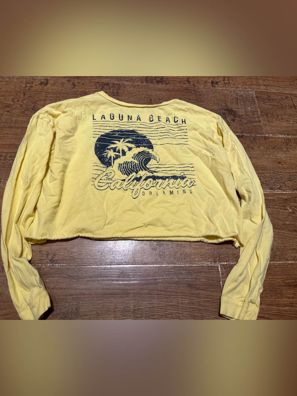 Laguna Beach California Dreamin long sleeve cropped tee S